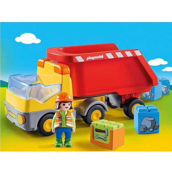 Playmobil dump truck set with extra person and dog. Perfect condition - Picture 3 of 4